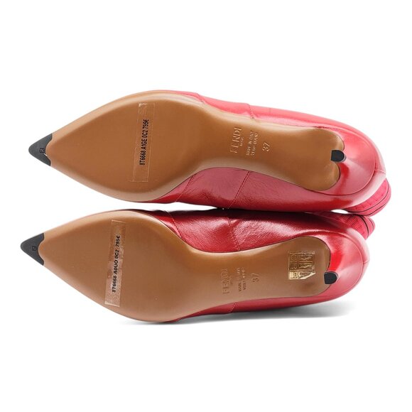 Fendi Rockoko Sock Ankle Booties - Red - Picture 7 of 8